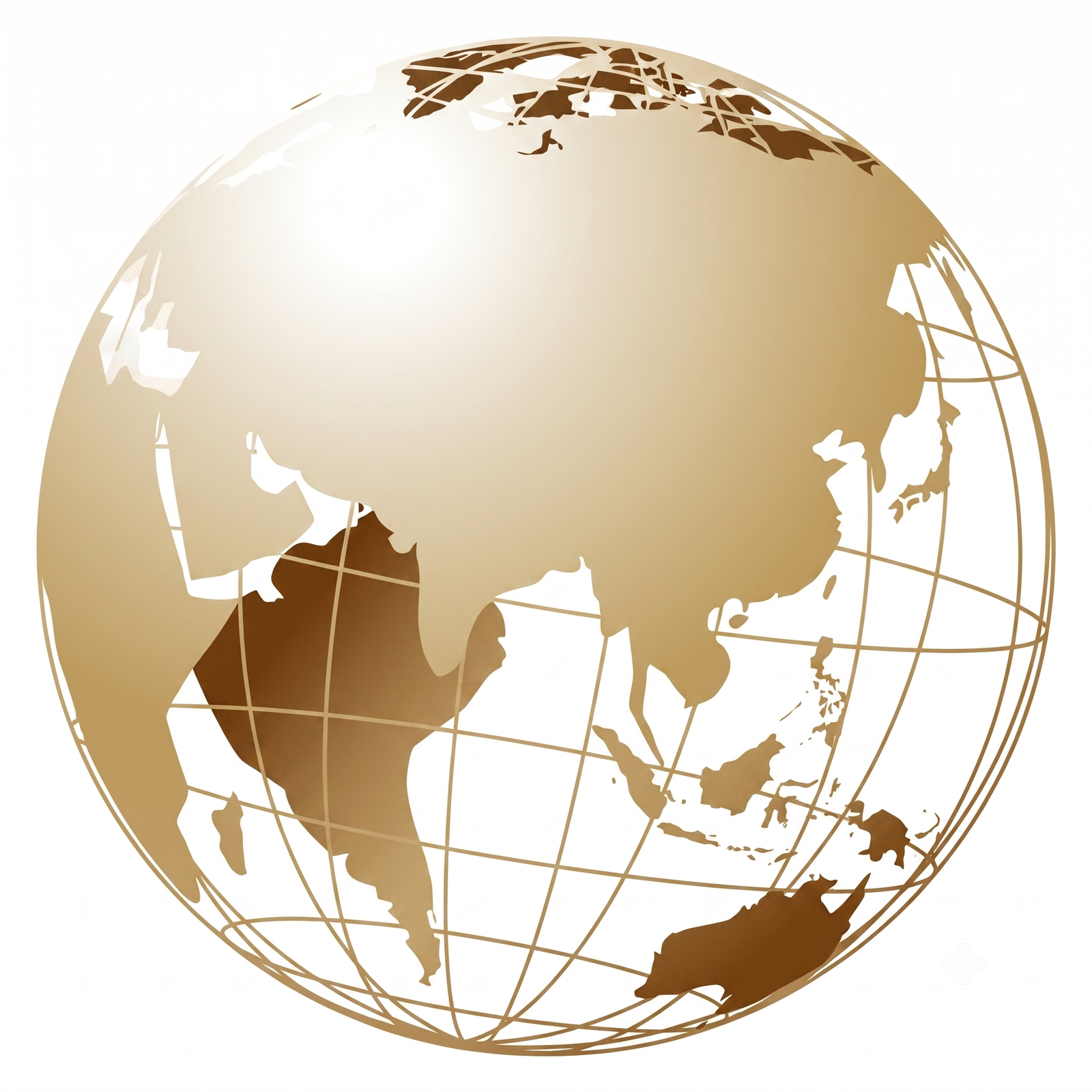 Globe showing India
